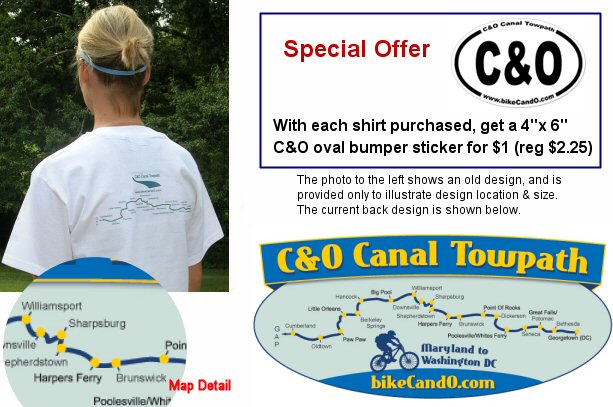 c o canal trail shirts great allegheny passage shirts great allegheny passage mileage chart